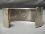 Important Vintage Native American Navajo #8 Turquoise Sterling Silver 1981 Bracelet Old-Nativo Arts
