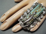 Exceptional San Felipe Native American 8 Turquoise Sterling Silver Gecko Ring-Nativo Arts
