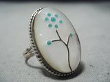 Turquoise Tree Vintage Zuni Sterling Silver Native American Ring-Nativo Arts