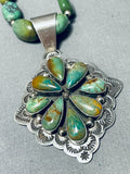 One Of The Best Vintage Native American Navajo Royston Turquoise Sterling Silver Necklace-Nativo Arts