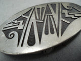 Emery Holmes Magnificent Native American Hopi Sterling Silver Buckle-Nativo Arts