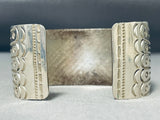 Spectacular Criss Cross Vintage Native American Navajo Sterling Silver Bracelet-Nativo Arts