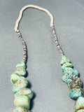204 Grams Unique Vintage Chunky Royston Turquoise Heishi Necklace-Nativo Arts