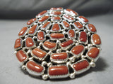 Extraordinary Navajo Coral Sterling Silver Ring Native American-Nativo Arts