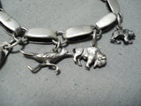 Native American Signed Vintage Carlos White Eagle & Ajm Vintage Sterling Silver Bracelet-Nativo Arts