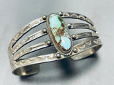 Early 1900's Vintage Native American Navajo Royston Turquoise Sterling Silver Bracelet-Nativo Arts