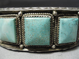 One Of The Best Vintage Native American Navajo Carico Lake Turquoise Sterling Silver Bracelet-Nativo Arts