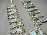 Native American Best Navajo #8 Turquoise Sterling Silver Squash Blossom Necklace-Nativo Arts