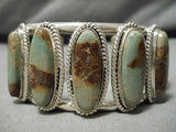 Superior Vintage Native American Navajo Royston Turquoise Sterling Silver Bracelet Old-Nativo Arts
