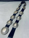 Noteworthy 300 Gram Vintage Native American Navajo Sterling Silver Concho Belt-Nativo Arts