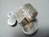 One Of The Best Native American Navajo Royston Turquoise Sanchez Sterling Silver Ring-Nativo Arts