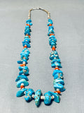Striking Vintage Native American Navajo Turquoise Sterling Silver Necklace-Nativo Arts