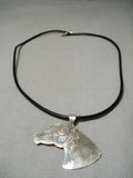 Wonderful Native American Sterling Silver Horse Necklace Pendant-Nativo Arts