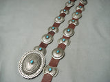 Important Cal Martinez Vintage Native American Navajo Turquoise Sterling Silver Concho Belt-Nativo Arts