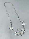 Gorgeous Vintage Native American Zuni Turquoise Sterling Silver Necklace Old-Nativo Arts