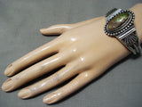 Spectacular Navajo Native American Damale Turquoise Sterling Silver Bracelet-Nativo Arts