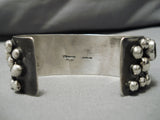 Important Vintage Native American Navajo Sterling Silver Cross Amethyst Bracelet Cuff-Nativo Arts
