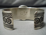 Important Vintage Native American Navajo Orville White Turquoise Sterling Silver Bracelet-Nativo Arts