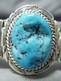 Fascinating Navajo Native American Turquoise Sterling Silver Bracelet-Nativo Arts