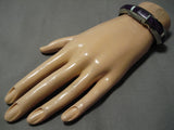 Quality Vintage Native American Navajo Steven Francisco Sugulite Sterling Silver Bracelet-Nativo Arts