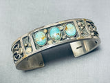 John Begay Vintage Native American Navajo Royston Turquoise Sterling Silver Bracelet-Nativo Arts