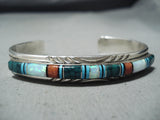 Exquisite Taos Turquoise Sterling Silver Bracelet Native American-Nativo Arts