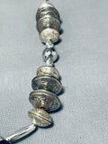 Hand Tooled Vintage Native American Navajo Sterling Silver Coin Necklace-Nativo Arts