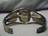 Museum Vintage Native American Navajo Green Turquoise Sterling Silver Bracelet Old-Nativo Arts