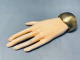 Native American Important Orville Tsinnie Brass Hand Tooled Bracelet Cuff-Nativo Arts