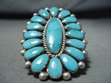 Very Important Alice Quam Vintage Native American Zuni Turquoise Sterling Silver Ring-Nativo Arts