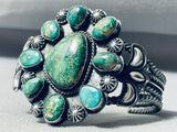 One Of The Best Ever Vintage Native American Navajo Damale Turquoise Sterling Silver Bracelet-Nativo Arts