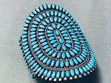 Mind Boggling Vintage Native American Navajo Or Zuni Turquoise Sterling Silver Bracelet-Nativo Arts