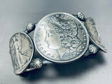 Native American Colossal Coin Natrive American Sterling Silver Coin Bracelet-Nativo Arts