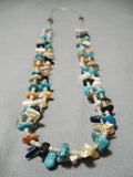 Darling Vintage Native American Navajo Turquoise Heishi Sterling Silver Necklace-Nativo Arts