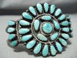Authentic Vintage Native American Navajo Larry Moses Begay Turquoise Sterling Silver Bracelet-Nativo Arts