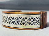 241 Gram Vintage Native American Navajo Sterling Silver Jon Nez Copper Bracelet-Nativo Arts
