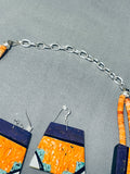 Native American One Of The Most Unique Santo Domingo Turquoise Sterling Silver Necklace-Nativo Arts