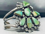 One Of Best Ever Vintage Native American Navajo Royston Turquoise Bird Sterling Silver Bracelet-Nativo Arts