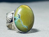 Native American One Of The Most Unique Ben Begaye (d.) Turquoise Sterling Silver Ring-Nativo Arts