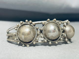 Bulbous Very Old Sturdy Vintage Native American Navajo Sterling Silver Bracelet-Nativo Arts