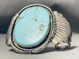 Colossal Vintage Native American Navajo Blue Gem Turquoise Sterling Silver Bracelet-Nativo Arts