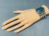 Very Important Bisbee Turquoise Vintage Native American Navajo Sterling Silver Bracelet-Nativo Arts