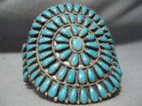 Important Vintage Native American Navajo Larry Moses Begay Turquoise Sterling Silver Bracelet-Nativo Arts