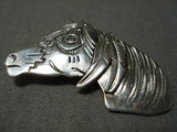 Native American Detailed Important Nel Morton Horse Sterling Silver Pin-Nativo Arts