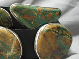 Huge Vintage Native American Navajo Slab Royston Turquoise Sterling Silver Concho Belt!!-Nativo Arts
