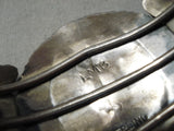 Authentic Vintage Native American Navajo Larry Moses Begay Turquoise Sterling Silver Bracelet-Nativo Arts