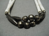 Vintage Navajo Necklace Sterling Silver Native American-Nativo Arts