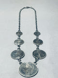 Rare Old Coin Vintage Native American Sterling Silver Necklace-Nativo Arts