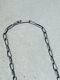 Phil Gia Vintage Native American Zuni Inlay Textured Turquoise Sterling Silver Necklace-Nativo Arts