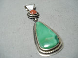 Tommy Jackson Vintage Native American Navajo Damale Turquoise Sterling Silver Pendant Old-Nativo Arts